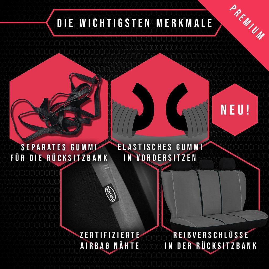 Autositzbezüge Mit Belted Galloway Kuh Druck - Universal Sitzüberzug 2er Set