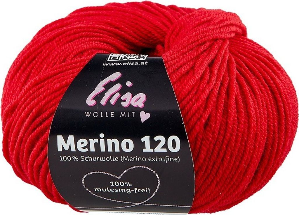 Elisa Merino 120, 50 g/120 m, Merinogarn aus extrafeiner Wolle,mulesing-frei, ,100% Schurwolle(Merino extrafein) zum stricken häkeln 7211