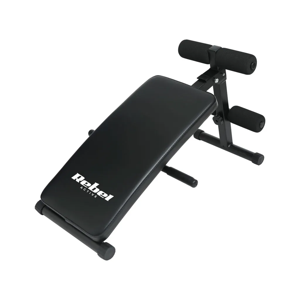 Rebel RBA-2005 Banc Musculation Haltères Fitness Noir 60,5x83,5 cm