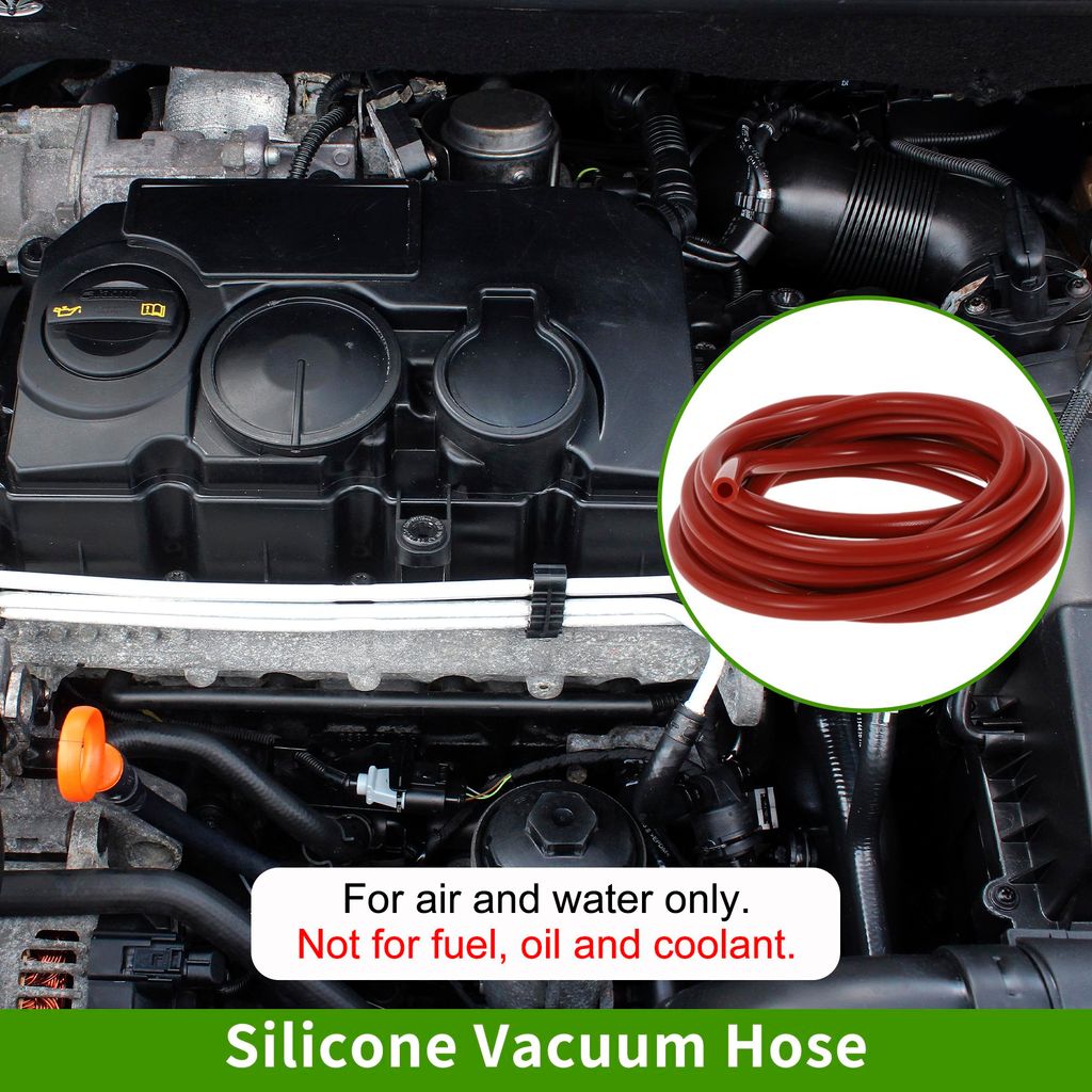 12Ft 1/4" 6mm ID 2mm Dicke Silikon-Vakuum-Schlauch Hochtemperatur-Automobil-Vakuumschlauch 1 Stück