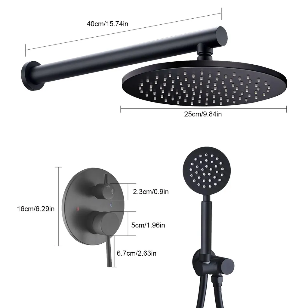 Douche haute pression en laiton - Finis les faibles débits d'eau muraux - 5