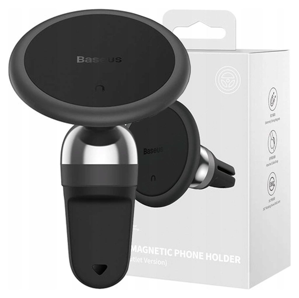 Baseus Magnetický držák do auta pro větrací mřížku černý Obrázek produktu 