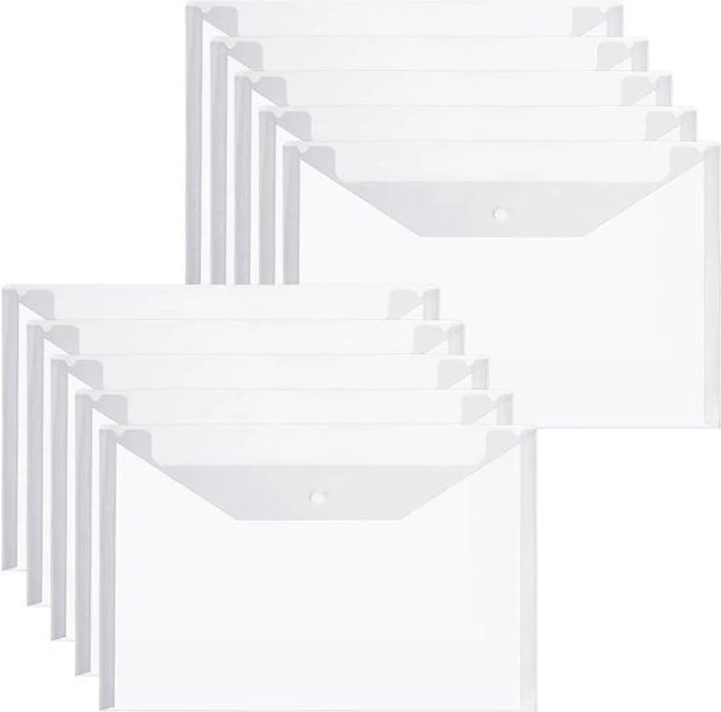 Lot de 10 classeurs A4 à pression pour ranger vos factures et documents