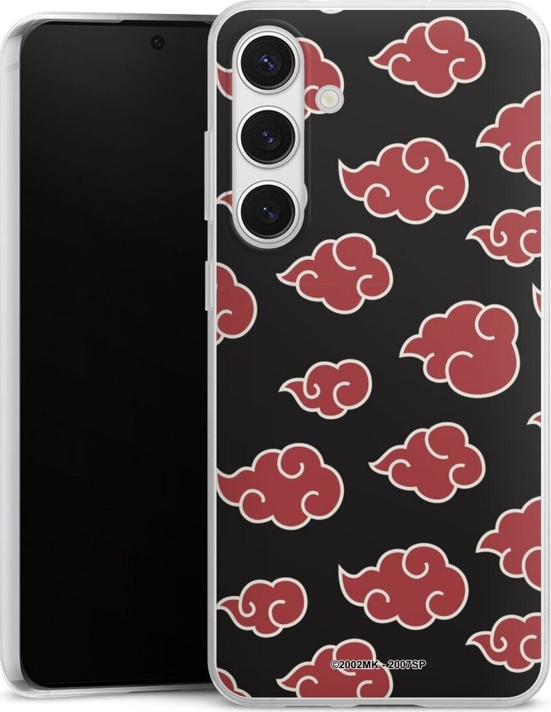 DeinDesign Slim Hülle für Samsung Galaxy S24+ Silikon Case Ultra Dünn Handyhülle Naruto Shippuden Offizielles Lizenzprodukt Akatsuki