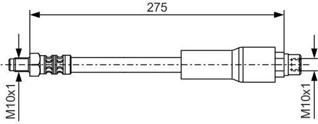 BOSCH 1 987 476 649 - OE 34301163080 Bremsschlauch für 7er (E38), Z8 (E52)