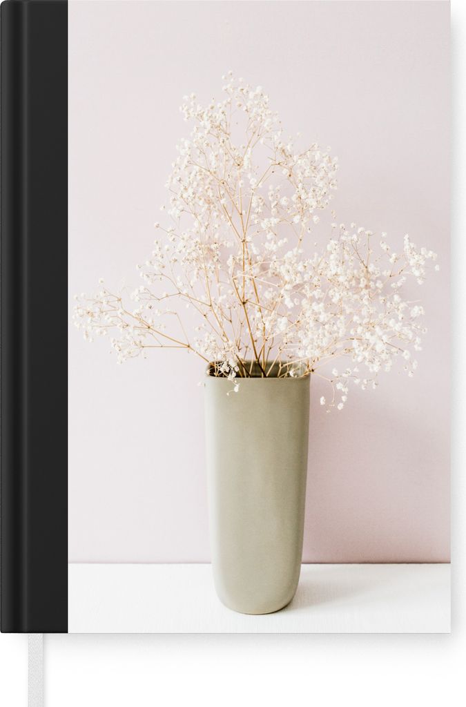 MuchoWow Notizbuch Tagebuch Haushaltsbuch Notebook A5 Pflanzen - Vase - Stilleben - Notizblock - Notizheft - Notebook - Schreibblock - Papier