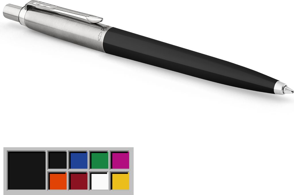 Parker Jotter Originals Kugelschreiber | Klassisches Schwarz | Mittlere Spitze | Blau Tinte