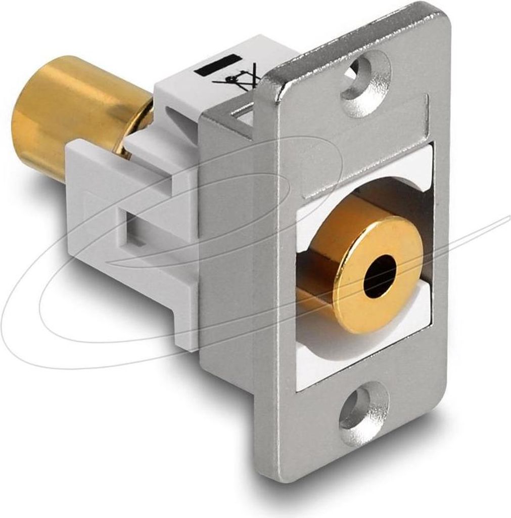 DELOCK Panel Mount Klinkenbu 3,5mm 4 Pin zu Klinkenbu silber