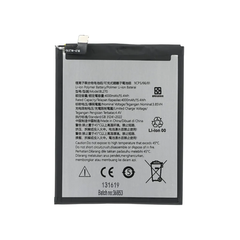 Sostituzione Batteria BL270 per Lenovo K6 Note/K8 Note e Moto E5/G6