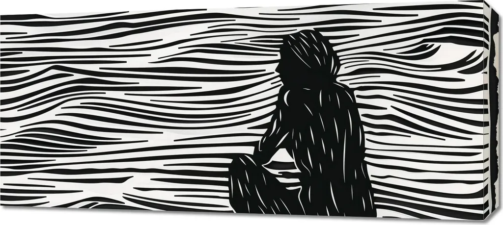 Image lignes fluides composites 90 x 40 cm - Finition mate élégante