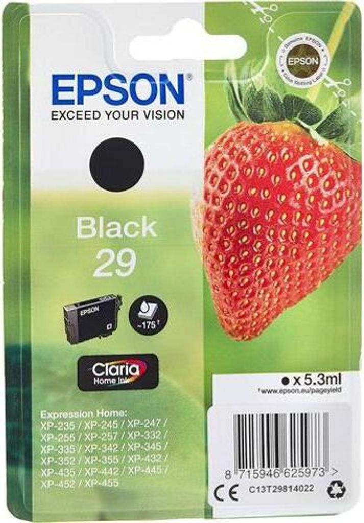 Epson Tintenpatrone schwarz Claria Home 29            T Produktbild 