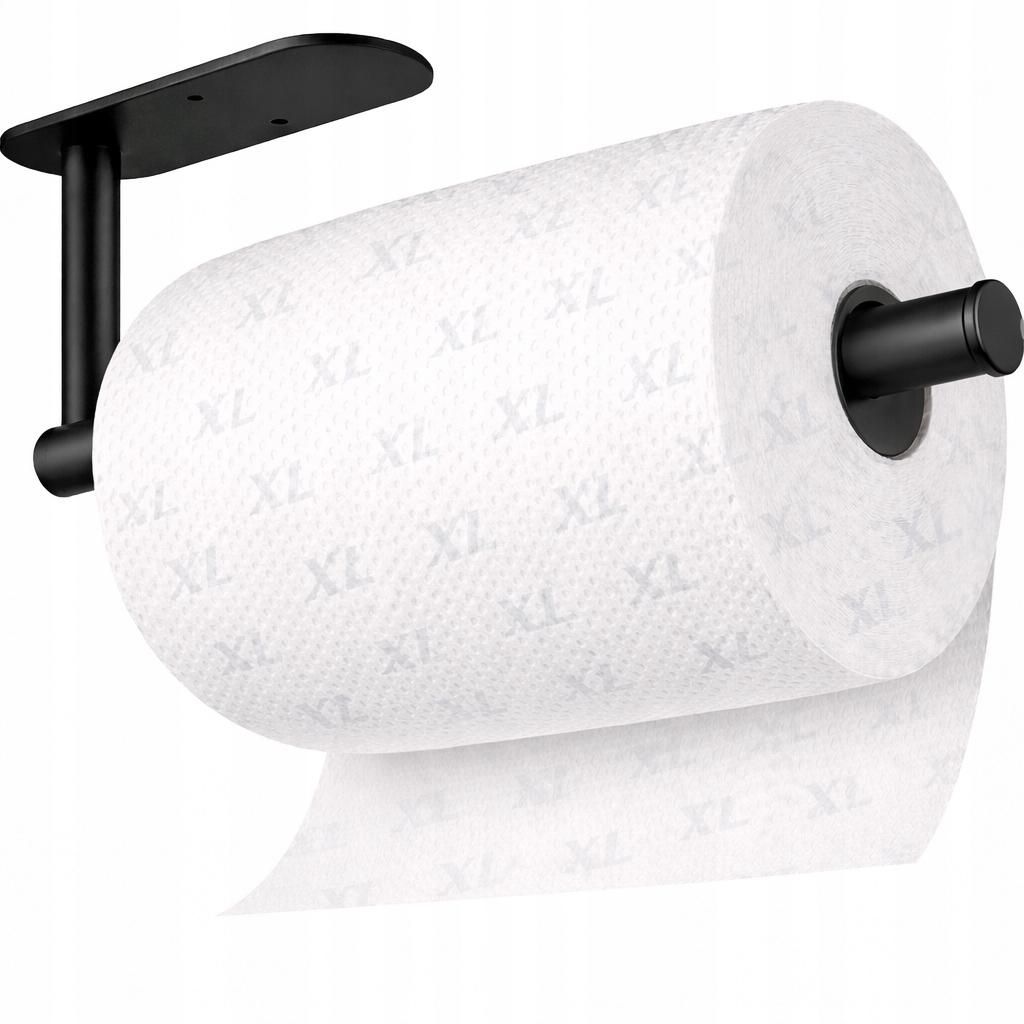 Küchenrollenhalter XXL Schwarz Matt Wandhalter Produktbild 