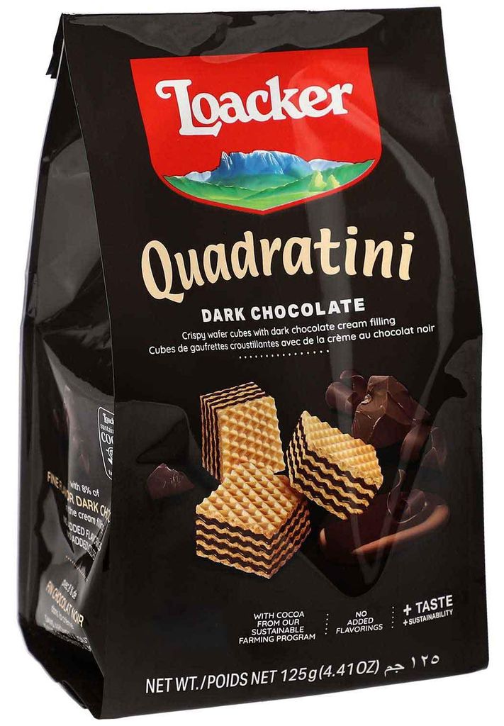 Loacker Quadratini Dark Chocolate 125g Produktbild 