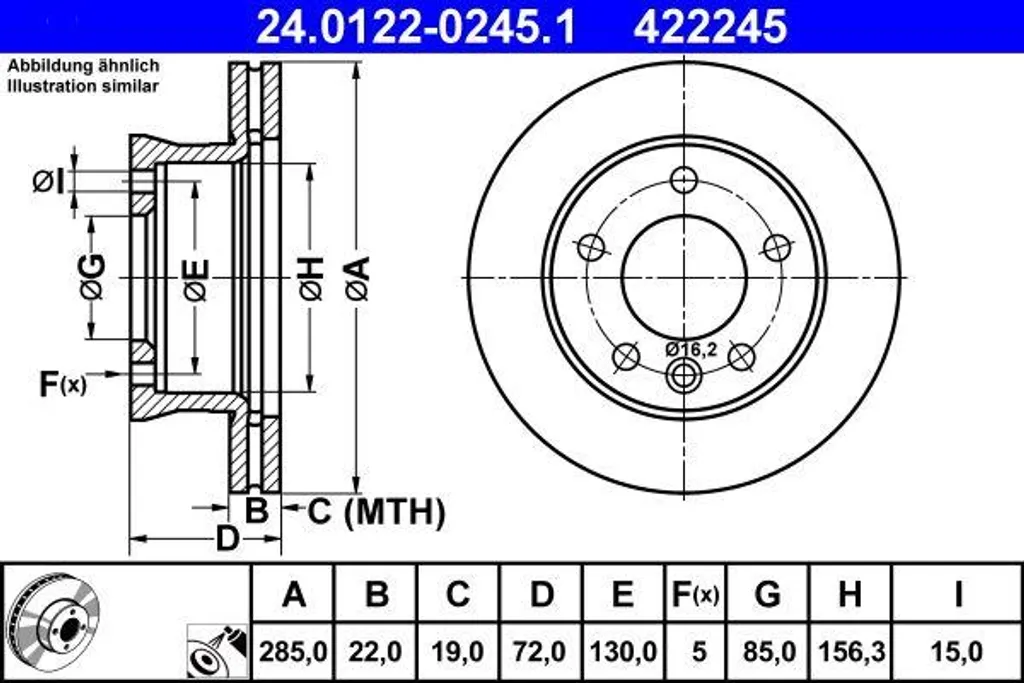 Fini les vibrations : disque de frein ATE 9034210012 pour Sprinter