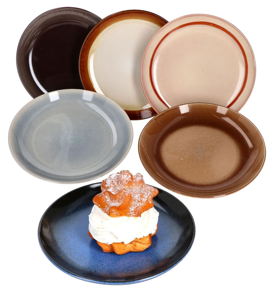 Set Earth da 6 piatti da torta per 6 persone, 6 colori: Immagine del prodotto 
