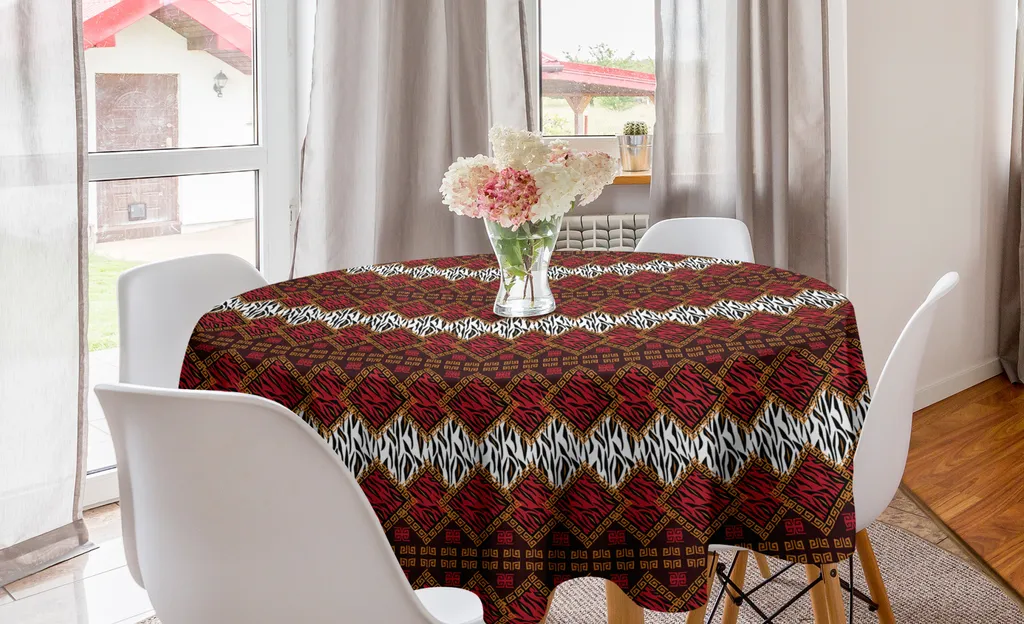 Tovaglia Rotonda 150 cm Lavabile ABAKUHAUS | Design Africano Resistente