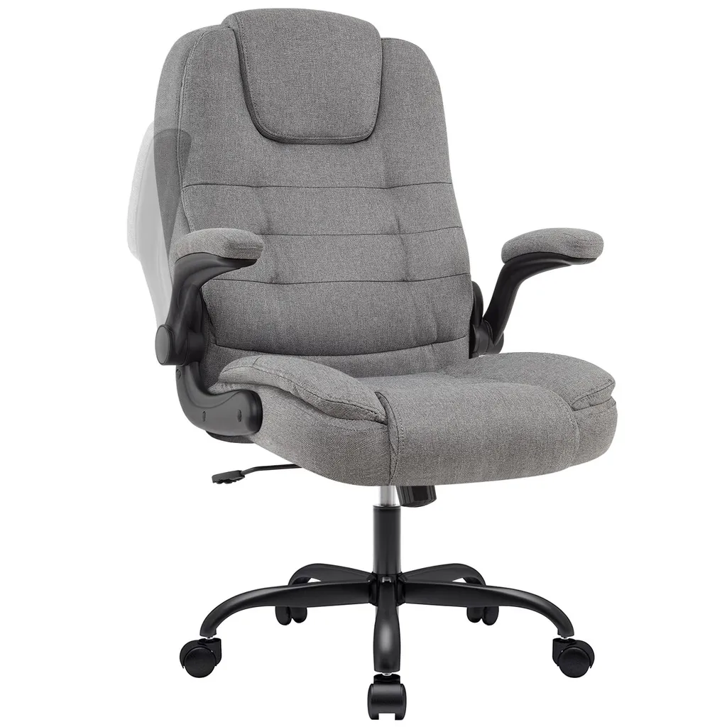 IWMH Chaise de Bureau Ergonomique : Siège Direction Accoudoirs Pliables