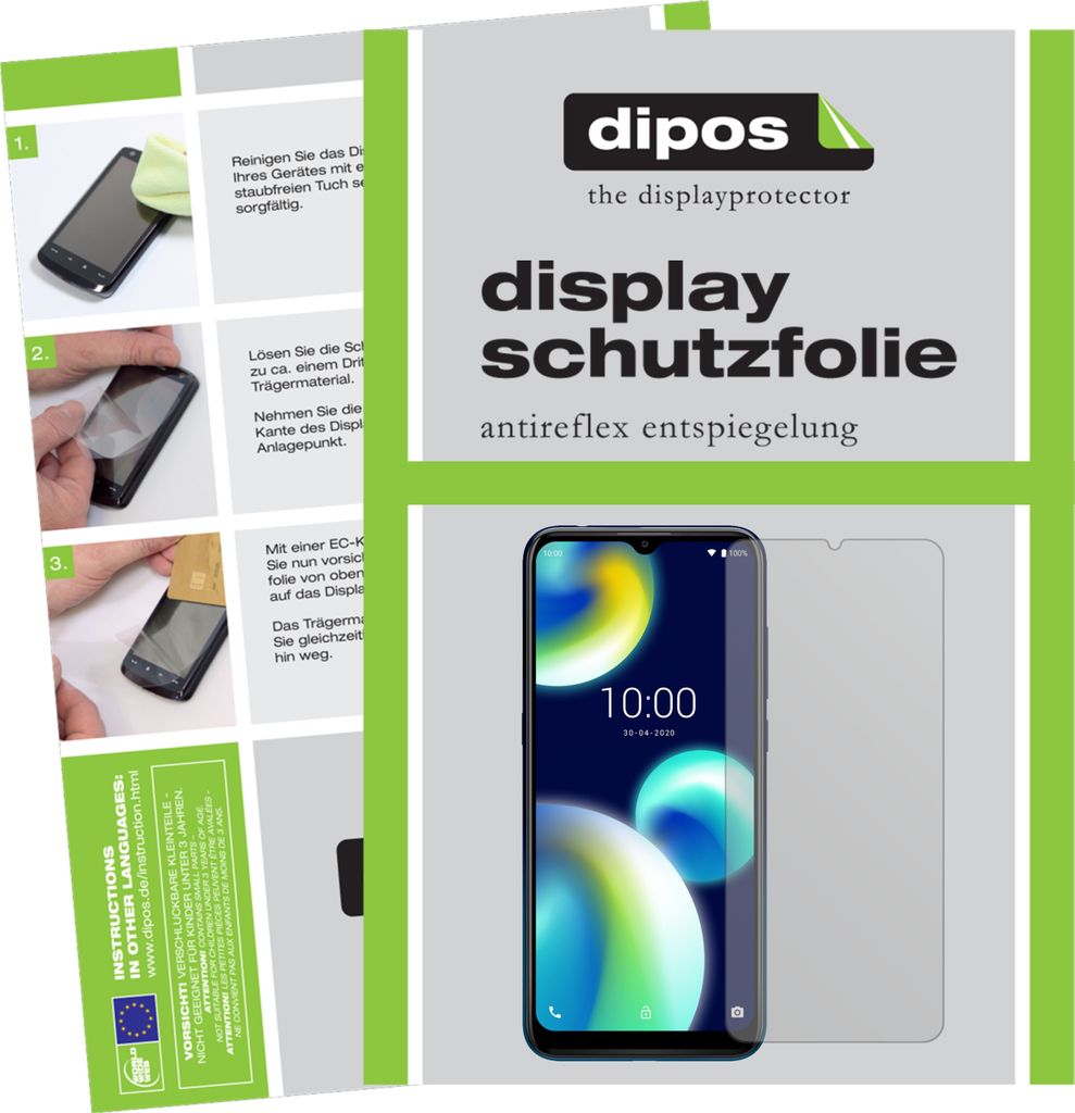 6x Schutzfolie für Wiko View 4 Lite matt Displayschutzfolie Folie Display Schutz dipos