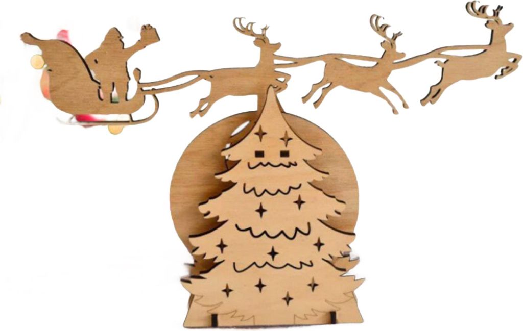 Schaukelnder Weihnachtsmann aus Holz, handgefertigte Weihnachtsfigur für die Fensterbank, Tischplatte, festliche Dekoration für Zuhause und Gesch...