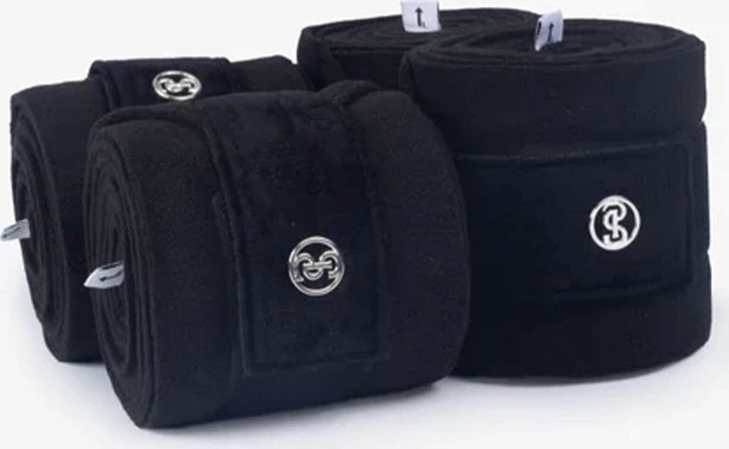 PS of Sweden Bandagen Fleece Samt Monogram HW 2024 Black One Size