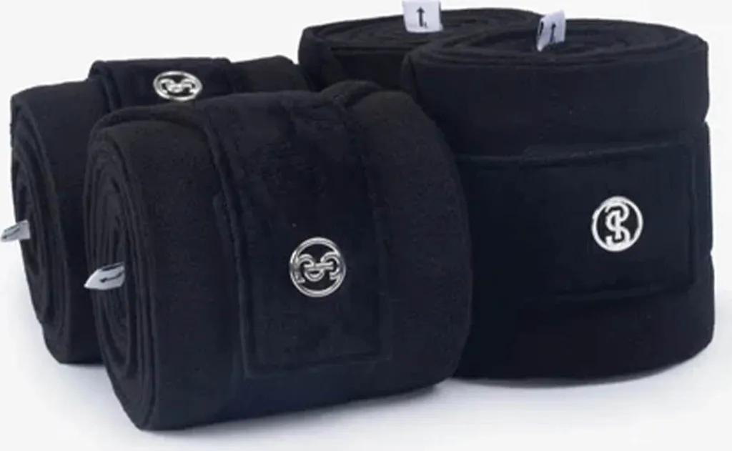 Bandes de Travail pour Cheval en Velours Monogram PS of Sweden Noir