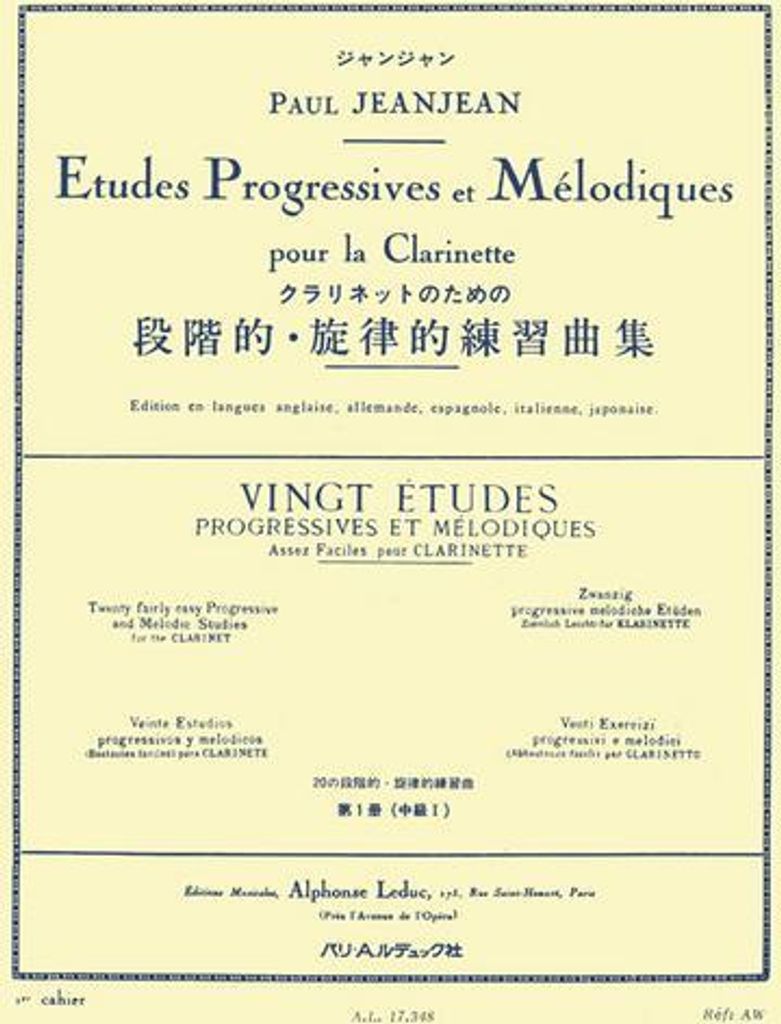 Études progressives et mélodiques vol.1pour clarinette
