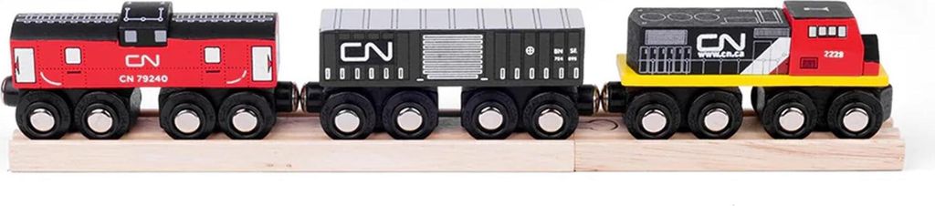 Bigjigs Rail CN-Güterzug + Gleise Produktbild 