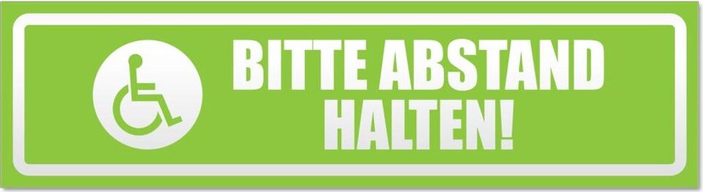 Bitte Abstand halten! Motiv 2 invertiert Magnetschild Schild magnetisch