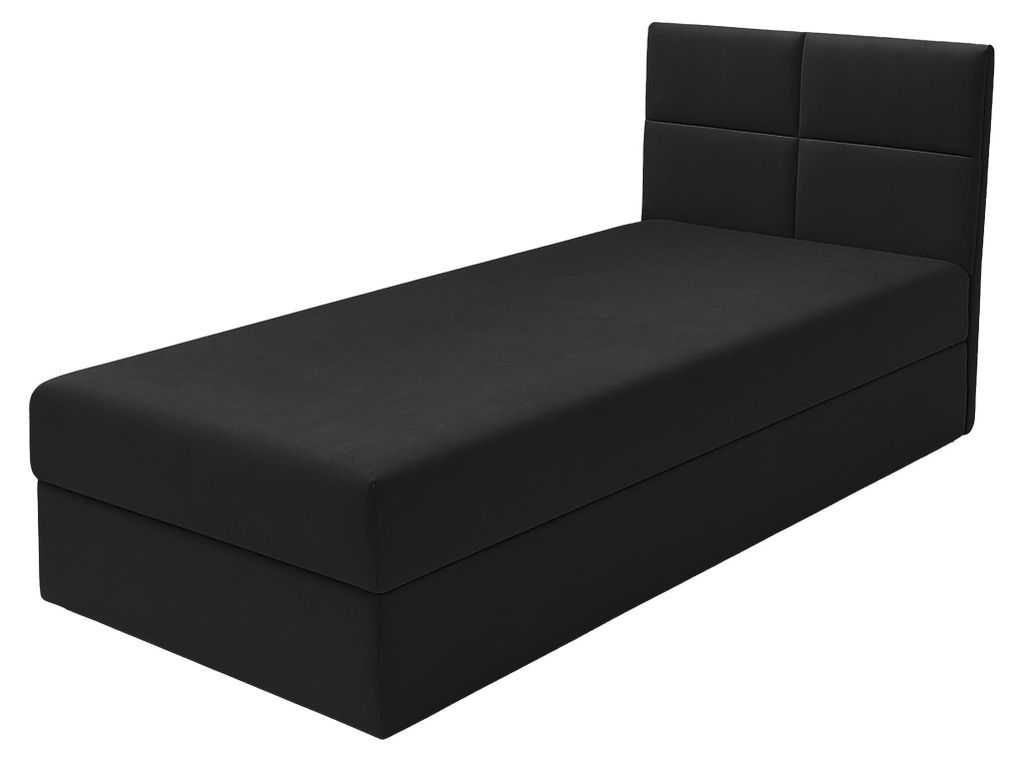 Jugendbett Polsterbett - 80x180 cm - Schwarz - mit Produktbild 