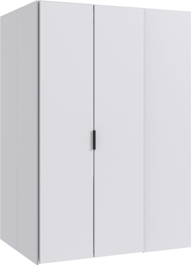 Jugendzimmer-Eckkleiderschrank 135x97 cm in weiß, begehbar NOLI-43