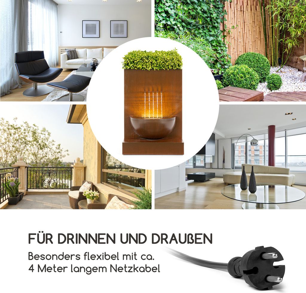 Blumfeldt Windflower Gartenbrunnen, Leistung: 11 Watt, Produktbild 4