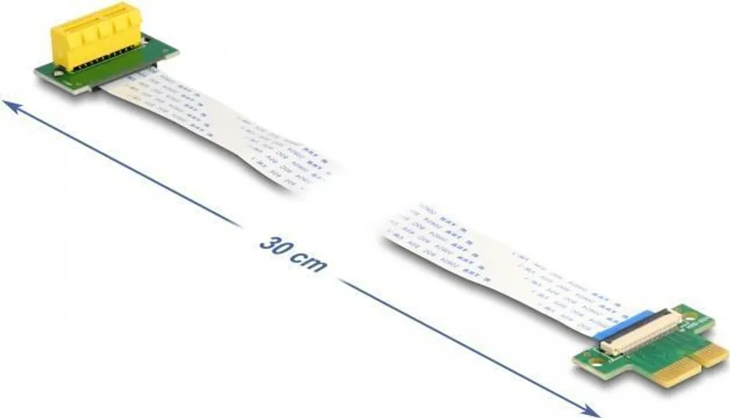 Riser PCIe x1 Déporté 30cm pour Installation de Carte en Boîtier