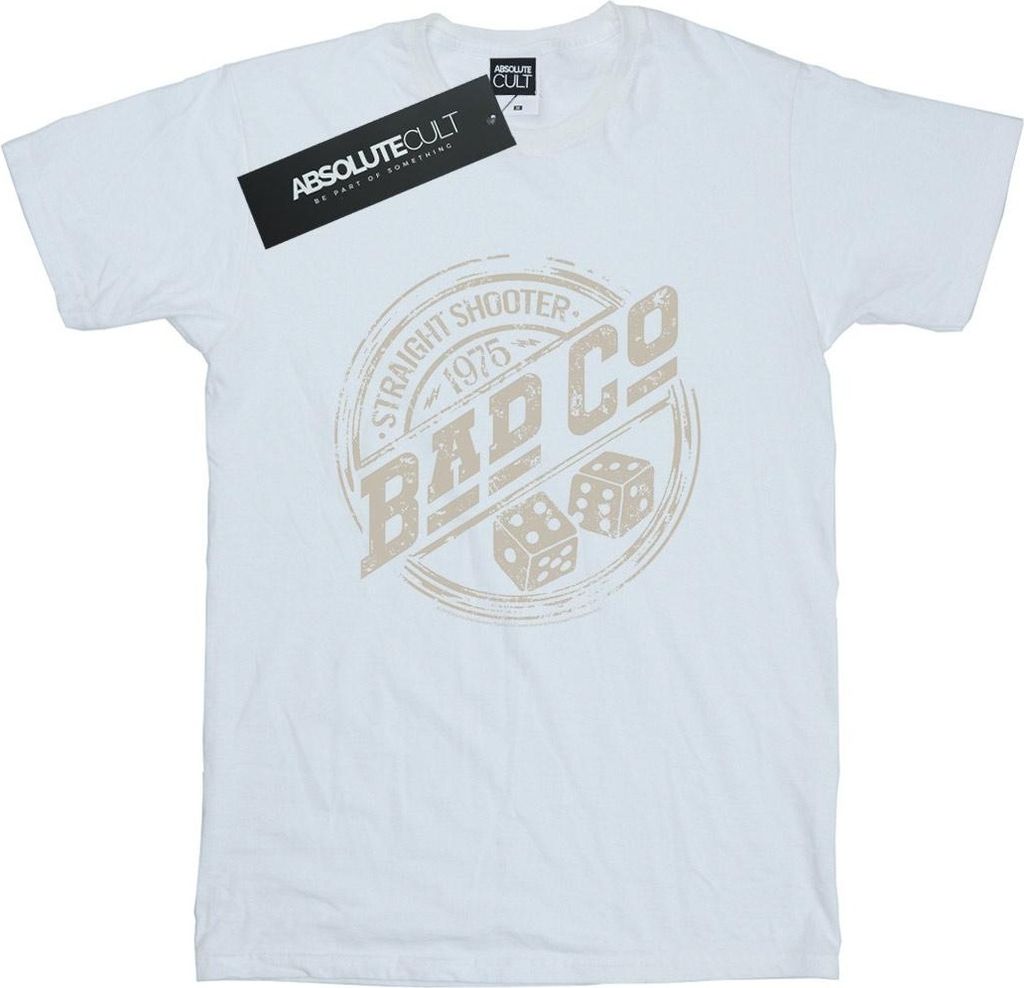 Bad Company - "Straight Shooter" T-Shirt für Herren BI44500 (M) (Weiß)