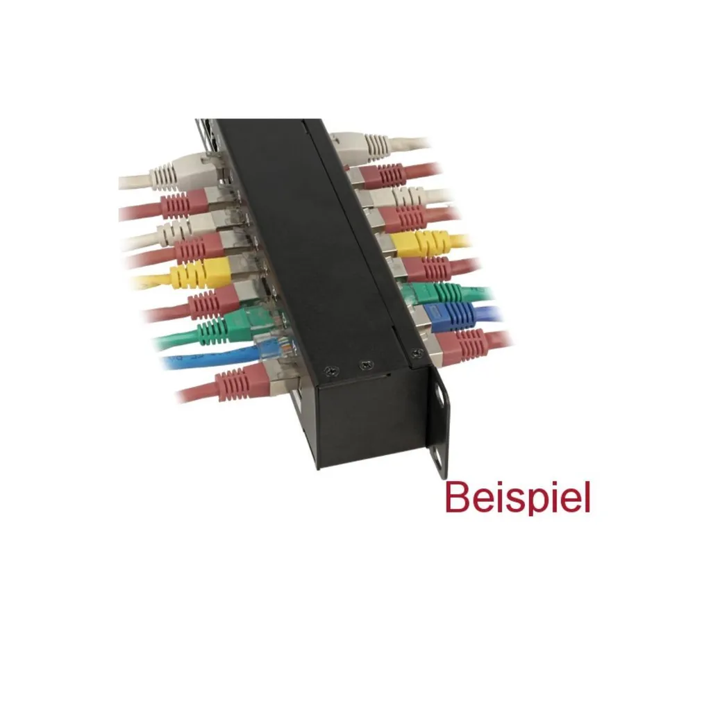 Patch panel 24 ports Cat6 blindé Delock noir pour supprimer interférences