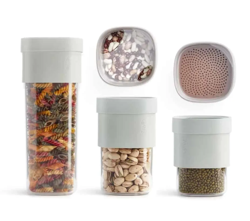 Set di contenitori Lékué Flip Verde - Organizzazione Cucina Salvaspazio