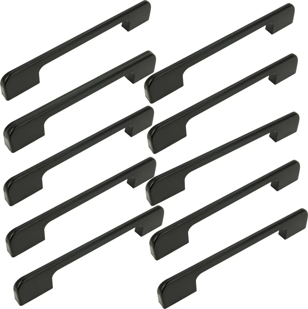 Poignées de meubles noires 128 mm : remplacez vos poignées usées lot 10