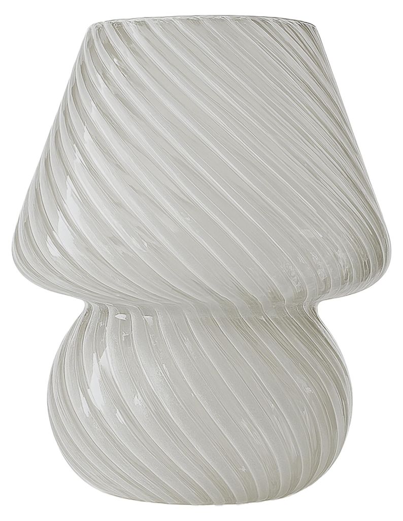 Relaxdays Tafel lamp, paddenstoelvorm, wit-transparant Productafbeelding 