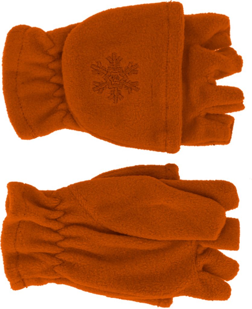 Halbfinger Handschuh mit Klappe aus Fleece für Kinder!