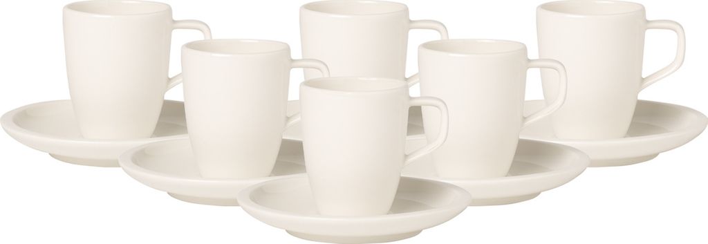Villeroy & Boch Artesano Original Espressotasse mit Untertasse 100 ml 6er Set