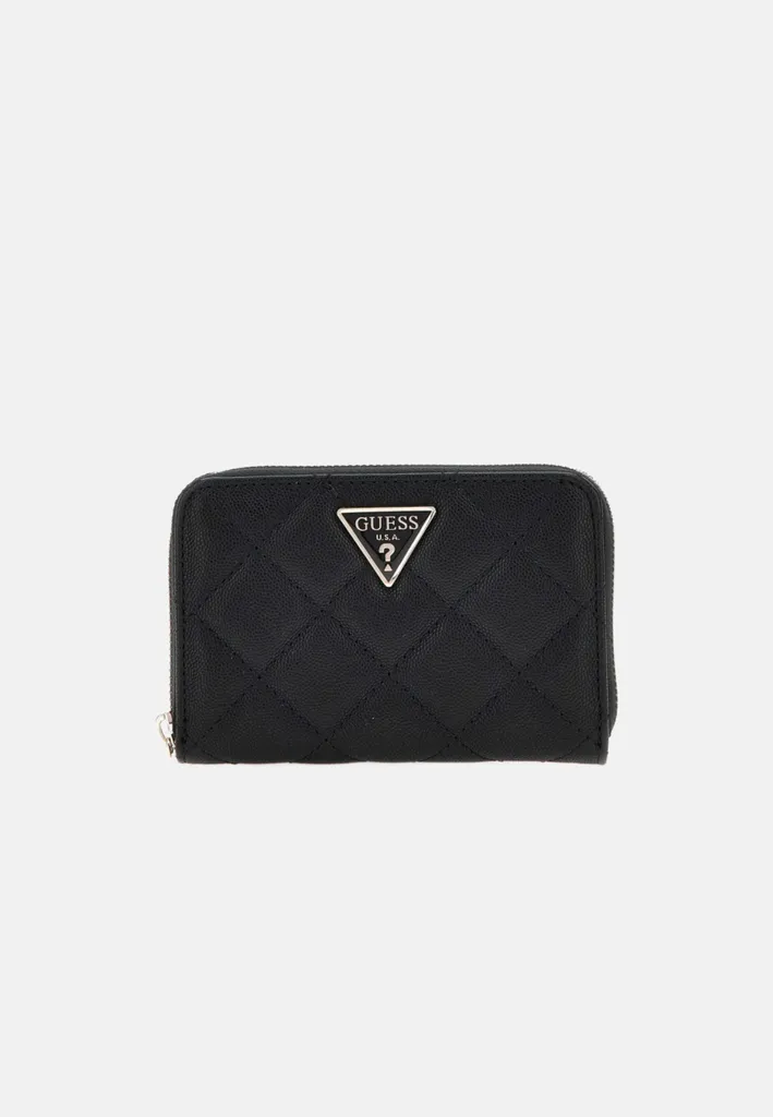 Guess Portefeuille Eco Carly Small Black - Petit Accessoire Chic Noir
