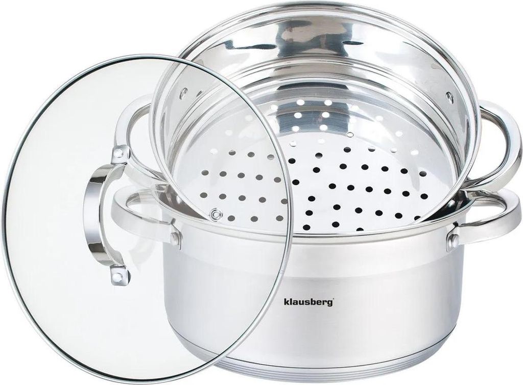 Klausberg Dampfgarset 24 cm Edelstahl 5L Produktbild 