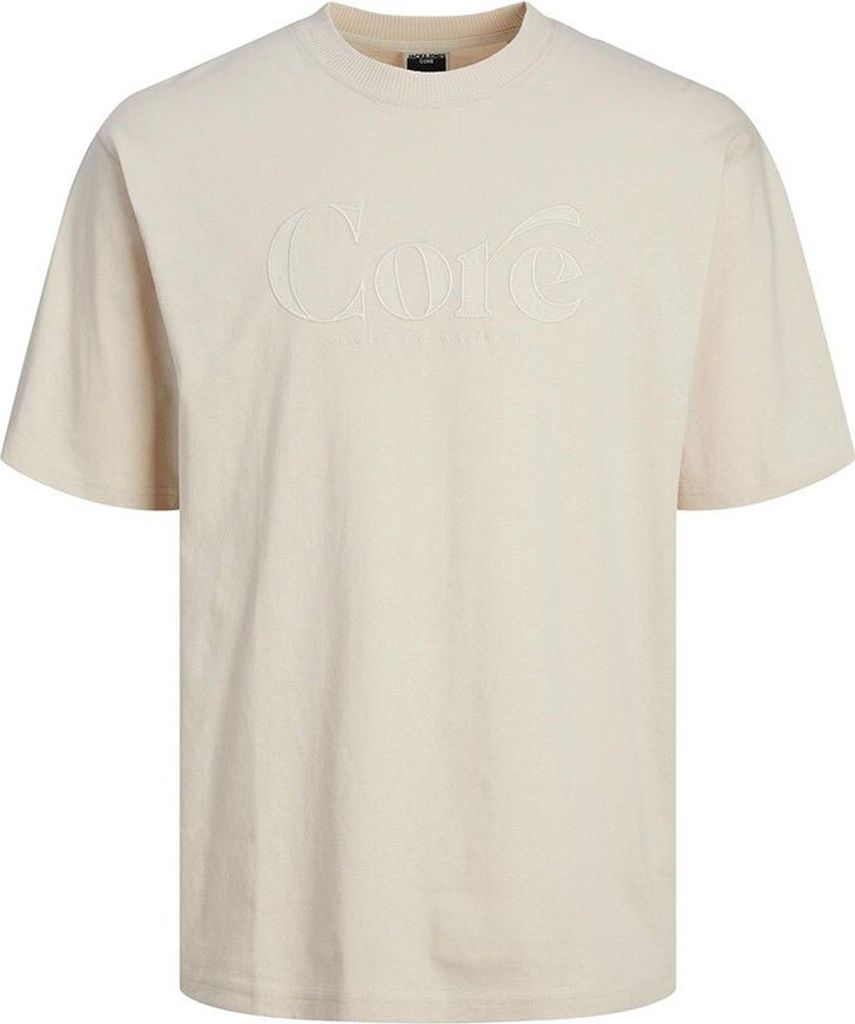 Jack & Jones Austin Application Kurzarm-t-shirt Beige 2XL Mann Beige 2XL