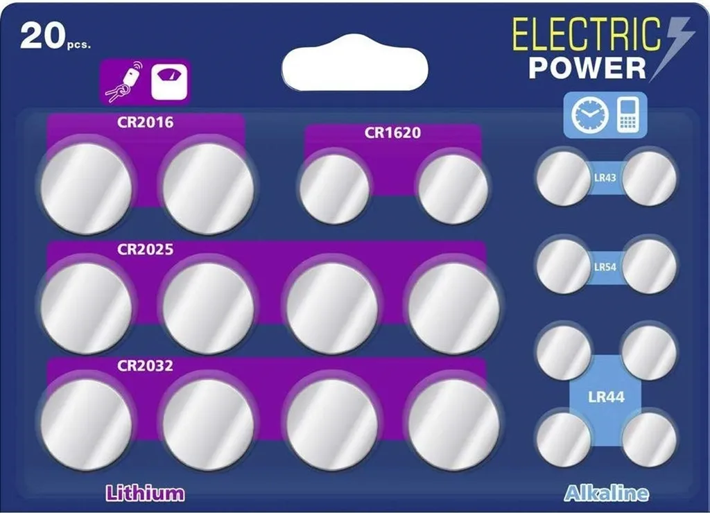 SUPER OFFERTA: 20 Batterie Bottone Potenza Elettrica - Scorta Infinita