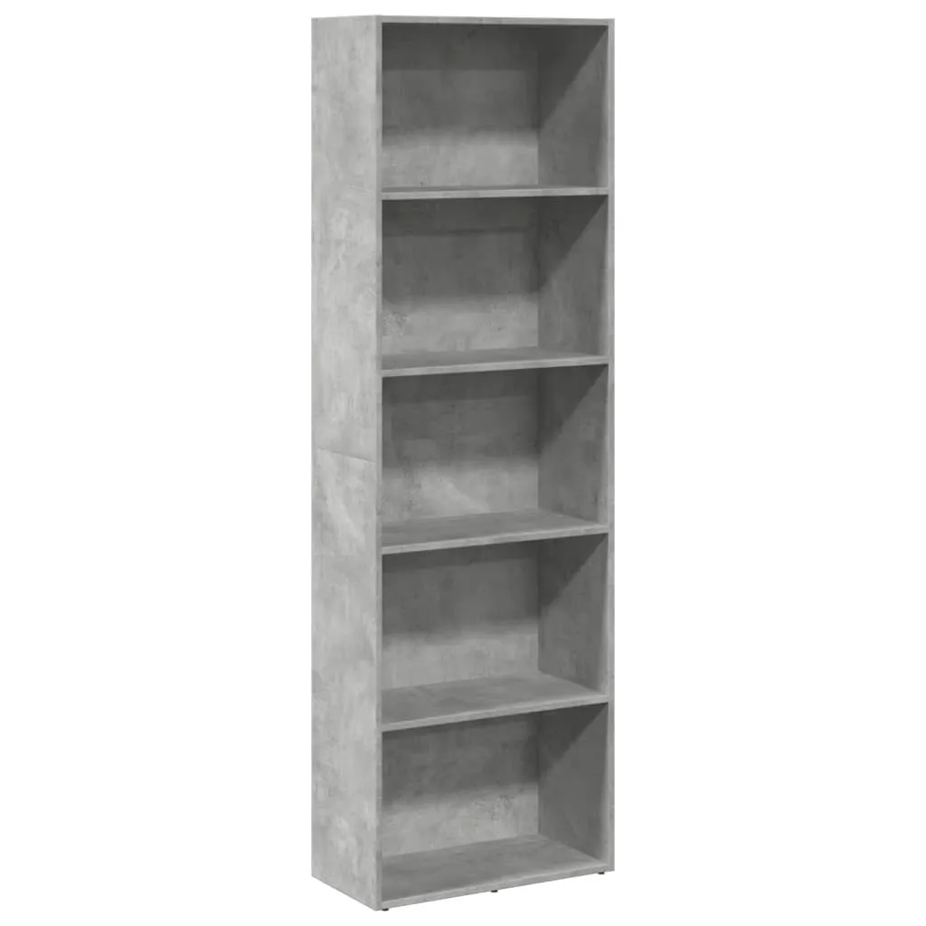 vidaXL Bibliothèque Gris Béton 60x30x189 cm en Bois Composite Robuste