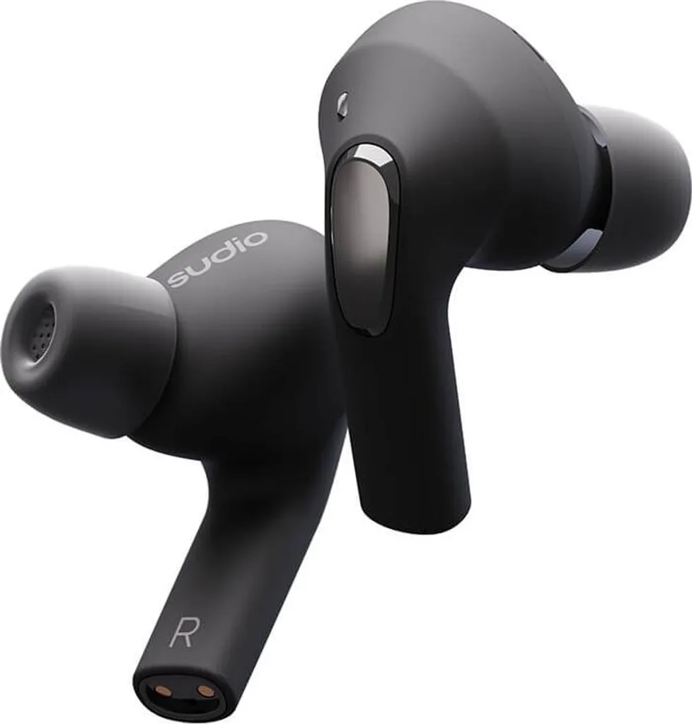 Écouteurs Sudio E2 ANC Noir avec Audio Spatial et Technologie VividVoice