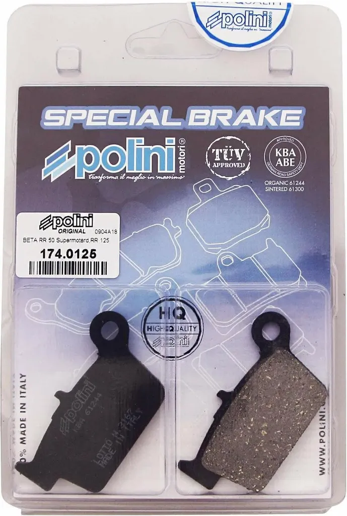 Plaquettes de frein Polini Beta RR50 pour un usage urbain et quotidien