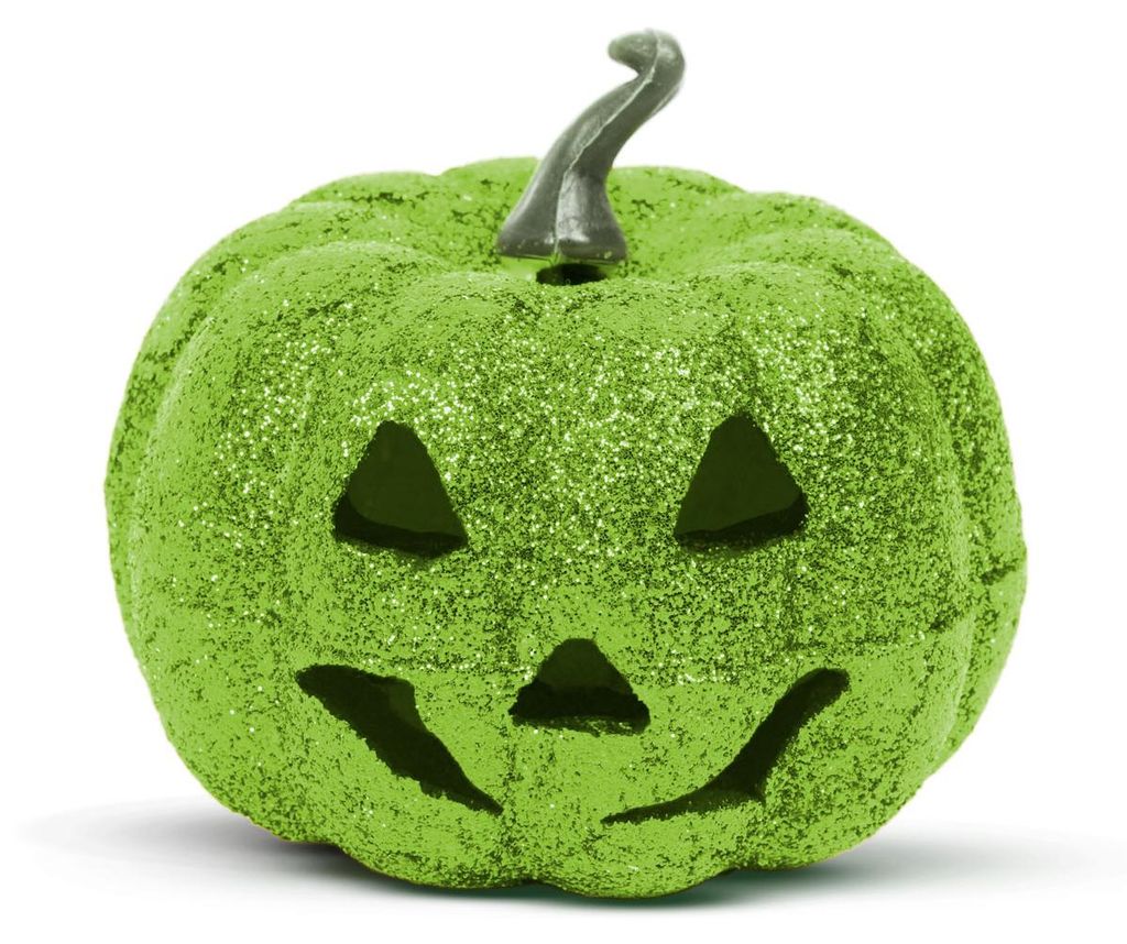 Halloween RGB LED decoratie - pompoen van schuim - groen - Productafbeelding 