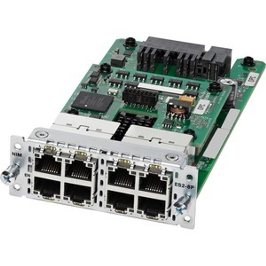 Cisco NIM-ES2-8-P=, Gigabit Ethernet, 10,100,1000 Mbit/s, Produktbild 