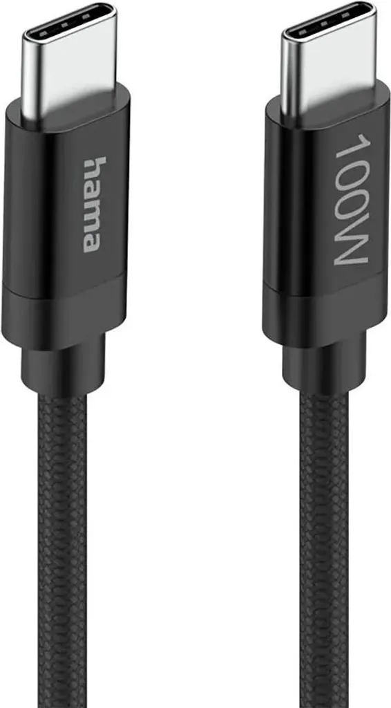 Cavo Hama USB-C 100W Power Delivery 3.1 | 1.5m Nylon Black