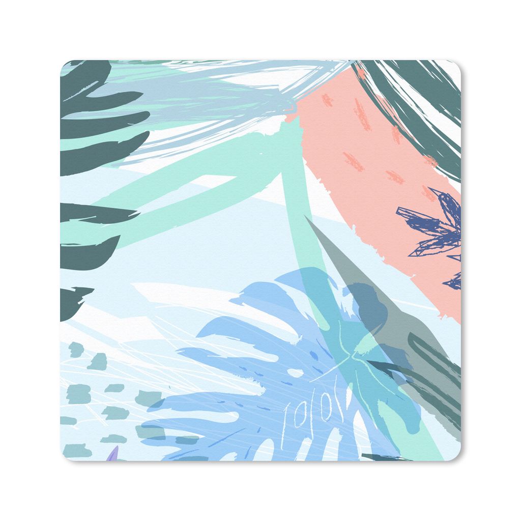 MuchoWow Mauspad Mousepad Sommer - Blau - Grün 30x30 cm - Mousepads - Maus Mat - Pad - Mausunterlage - Gaming